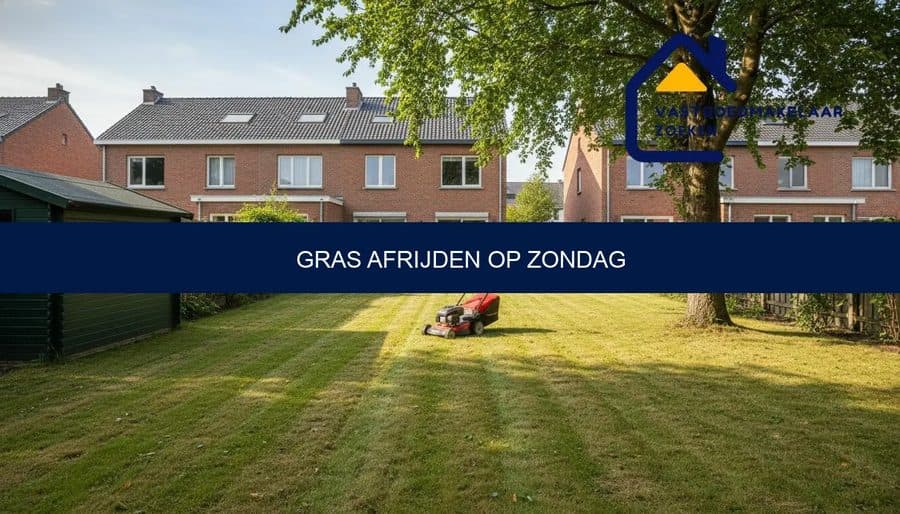 Gras afrijden op zondag